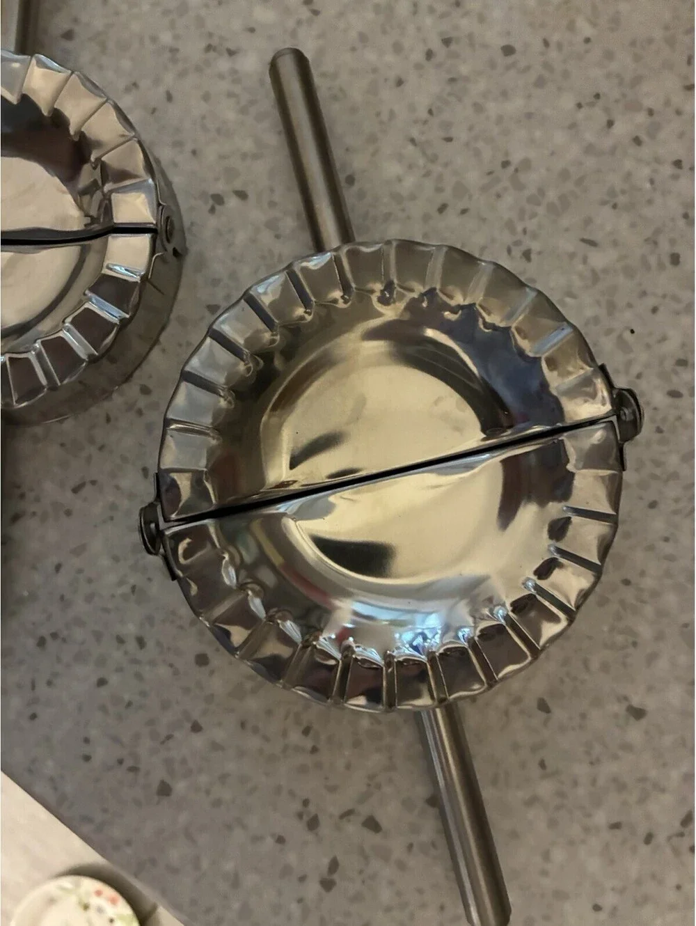 Lot of 2 Stainless Steel Dumpling & Empanada Maker Presses